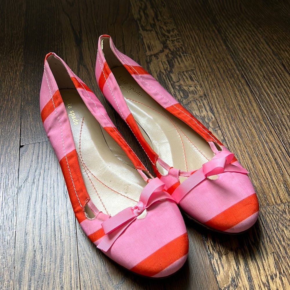 Kate spade pink and orange ballet flats